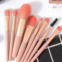 Kit de Pincéis de Maquiagem Rosa Gold 8 Peças