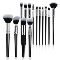 Kit de Pincéis de Maquiagem SOYOK 14 Peças Sintéticos Pretos Kit de Pincéis de Maquiagem SOYOK 14 Peças Sintéticos Pretos