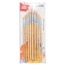 Kit de Pincéis em Madeira c/ 9 Pcs - Yins Paper UNICA