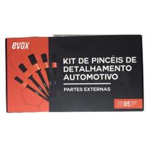Kit De Pincéis Externos Para Detalhamento Automotivo Evox