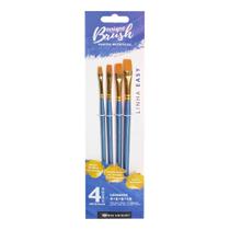 Kit de Pincéis Lavados Cerda de NylonBee Unique Com 4 Tamanhos - Easy Collection - YJ-190012