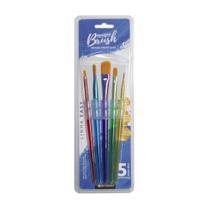Kit De Pincéis Lavados Ovalados Cerda de Nylon Bee Unique Com 5 Tamhos - Easy Collection - YJ-190030