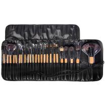 Kit De Pincéis Para Maquiagem - 24 Pincéis + Case Preto