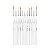 Kit De Pincéis Para Pintura Em Miniatura Com 10 Peças, Pincéis De Detalhe Fino Para Acrílico,