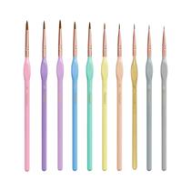 Kit De Pincéis Para Pintura Em Miniatura Com 10 Peças, Pincéis De Detalhe Fino Para Acrílico,