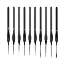 Kit De Pincéis Para Pintura Em Miniatura Com 10 Peças, Pincéis De Detalhe Fino Para Acrílico,