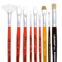 Kit de Pincéis para Pintura em Tecido Condor - 9 Unidades