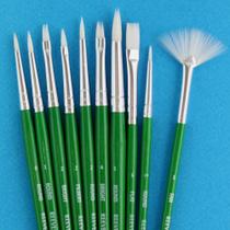 Kit De Pincéis Para Pintura Pelo Sintético Reeves 10 Pincéis