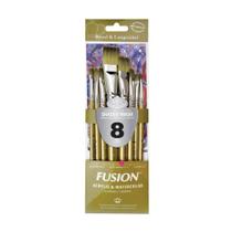 Kit de Pinceis Pintura Acrilica e Aquarela Royal 8pçs Kit de Pinceis Pintura Acrilica e Aquarela Royal 8pçs