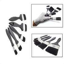 Kit de Pinceis Pintura com 5 peças Parede Madeira Ferro Kit de Pinceis Pintura com 5 peças Parede Madeira Ferro