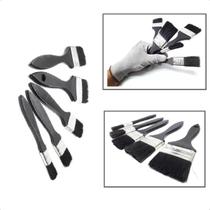 Kit de Pinceis Pintura com 5 peças Parede Madeira Ferro Kit de Pinceis Pintura com 5 peças Parede Madeira Ferro