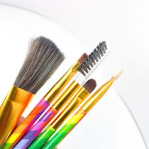 Kit de pincéis práticos arco-íris para maquiagem com 5 unidades