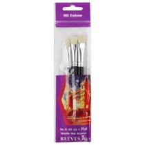 Kit de Pincéis Reeves C/3 Cerda Chato