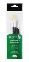 Kit De Pincéis Reeves C/4 Pintura Com Acrílico
