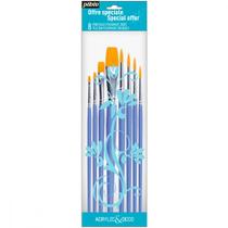Kit de Pincéis Sintéticos Para Pintura Pébéo 8 Peças 951160 Kit de Pincéis Sintéticos Para Pintura Pébéo 8 Peças 951160