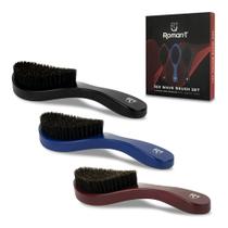 Kit de pincéis Wave Roman-T 360 Waves para homens com macios, médios e duros
