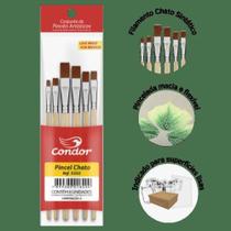 Kit de Pincel Chato Condor 5502 com 6 Peças Kit de Pincel Chato Condor 5502 com 6 Peças