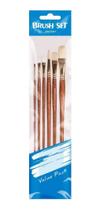 Kit De Pincel Para Pintura Artística Sinoart C/6 Sfb0273 Kit De Pincel Para Pintura Artística Sinoart C/6 Sfb0273