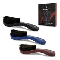 Kit de Pincel Wave Roman-T 360 Waves para Homens - Macio, Médio e Duro