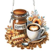 Kit de pingentes de pintura de arte de diamante Aiyuanzsh Coffee Color