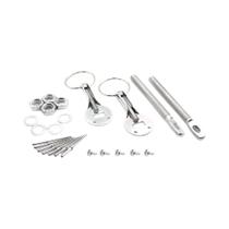 Kit De Pinos De Capô Universal Em Alumínio Com Trava De Segurança Para Carros De Corrida