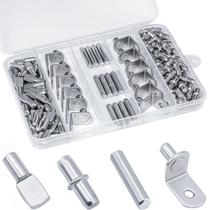 Kit de pinos para prateleira JIMROLA 120 peças niquelado 5 mm Kit de pinos para prateleira JIMROLA 120 peças niquelado 5 mm