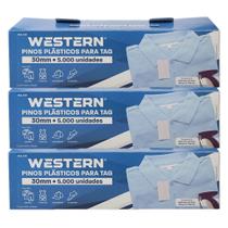 Kit De Pinos Plásticos Branco Para Tags De Roupas Com 15.000 Unidades