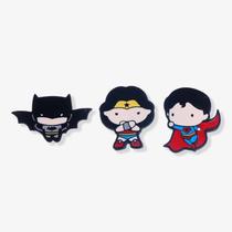 Kit de Pins Super Homem, Batman, Mulher Maravilha - DC Comics - Zona Criativa