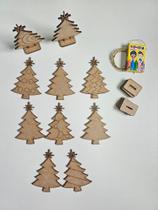 Kit de Pintura 10 Árvores de Natal 10cm