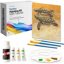 Kit de Pintura Acrílica DIY Painting4Real com Tutoriais Kit de Pintura Acrílica DIY Painting4Real com Tutoriais