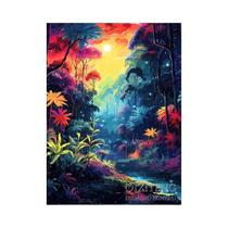 Kit De Pintura Com Diamantes DIY De Paisagem De Floresta Estrelada, Mosaico Decorativo Com Strass E