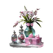 Kit De Pintura Com Diamantes Para Iniciantes Adultos Padrão De Vaso De Flores DIY Bordado Presente Kit De Pintura Com Diamantes Para Iniciantes Adultos Padrão De Vaso De Flores DIY Bordado Presente