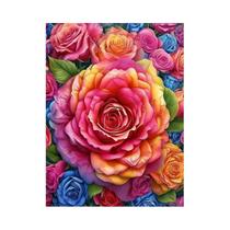 Kit De Pintura Com Diamantes Rosa, Completo Com Pedras De Mosaico Em Forma De Flor, Huacan