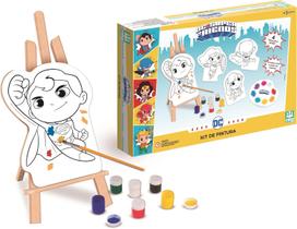 Kit de Pintura DC Super Amigos Batman Superman Mulher-Maravilha Brinquedo Infantil Didático Kit de Pintura DC Super Amigos Batman Superman Mulher-Maravilha Brinquedo Infantil Didático