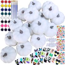 Kit de pintura de abóbora Winlyn, 16 conjuntos, 3 DIY, outono, com adesivos