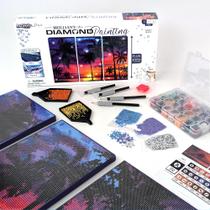 Kit de pintura de diamante ArtSkills com 3 telas emolduradas 35x53 cm