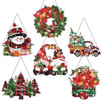Kit de pintura de diamante Zonon, 6 peças de placas penduradas de Natal