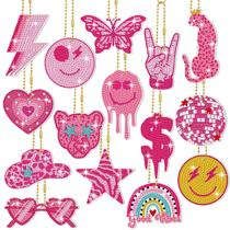 Kit de pintura de diamantes Chaveiro Siifert Preppy 15 unidades