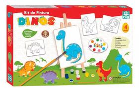 Kit de Pintura Dinos Madeira Cavalete 45cm Nig