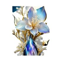 Kit De Pintura Em Diamante 5D Flor De Lírio Com Diamantes Quadrados E Redondos Para Decoração De Kit De Pintura Em Diamante 5D Flor De Lírio Com Diamantes Quadrados E Redondos Para Decoração De