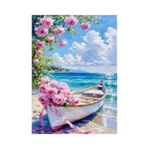 Kit De Pintura Em Diamante 5D Para Iniciantes Adultos Com Tema De Barco À Vela, Paisagem Marítima,