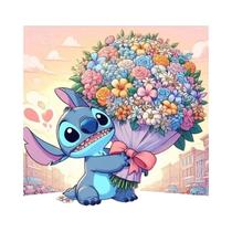 Kit De Pintura Em Diamante DIY Com Flores De Rosa Em Mosaico De Diamante Redondo Completo Da Disney