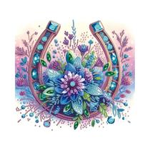 Kit De Pintura Em Diamante DIY Para Iniciantes 5D Formato Especial Ferradura Decoração De Parede