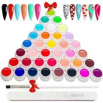 Kit de Pintura em Gel para Unhas GOFLORDEN - 36 Cores com Pincel Kit de Pintura em Gel para Unhas GOFLORDEN - 36 Cores com Pincel