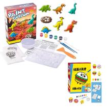 Kit de Pintura em Gesso Infantil DIY Criativo Molde Pincel