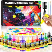 Kit de pintura em marmorização de água Titoclar com 10 cores para crianças a partir de 3 anos Kit de pintura em marmorização de água Titoclar com 10 cores para crianças a partir de 3 anos