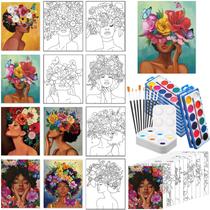 Kit de pintura em tela Ctosree Charming Lady 20x25cm com tintas