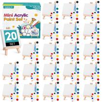 Kit de Pintura ESRICH 20 Peças Mini Tela 10x10 cm Acrílica Kit de Pintura ESRICH 20 Peças Mini Tela 10x10 cm Acrílica