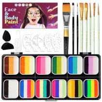 Kit de Pintura Facial 12 Cores (10g cada) - À Base de Água e Não Tóxica