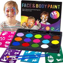 Kit de Pintura Facial Drawdart 15 Cores Não Tóxicas à Base de Água Kit de Pintura Facial Drawdart 15 Cores Não Tóxicas à Base de Água